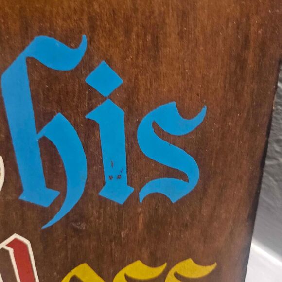 Rustic Bless This Mess Wooden Sign 9" X 6" - Picture 3 of 7